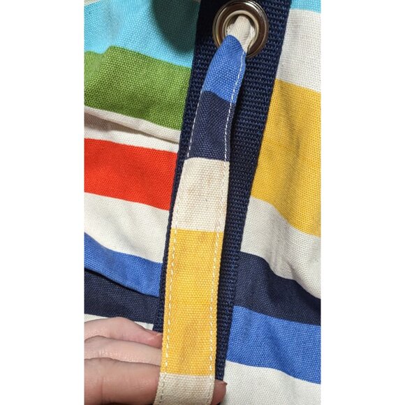 Retro Roxy Striped Canvas Beachy Tote Bag - Picture 8 of 14